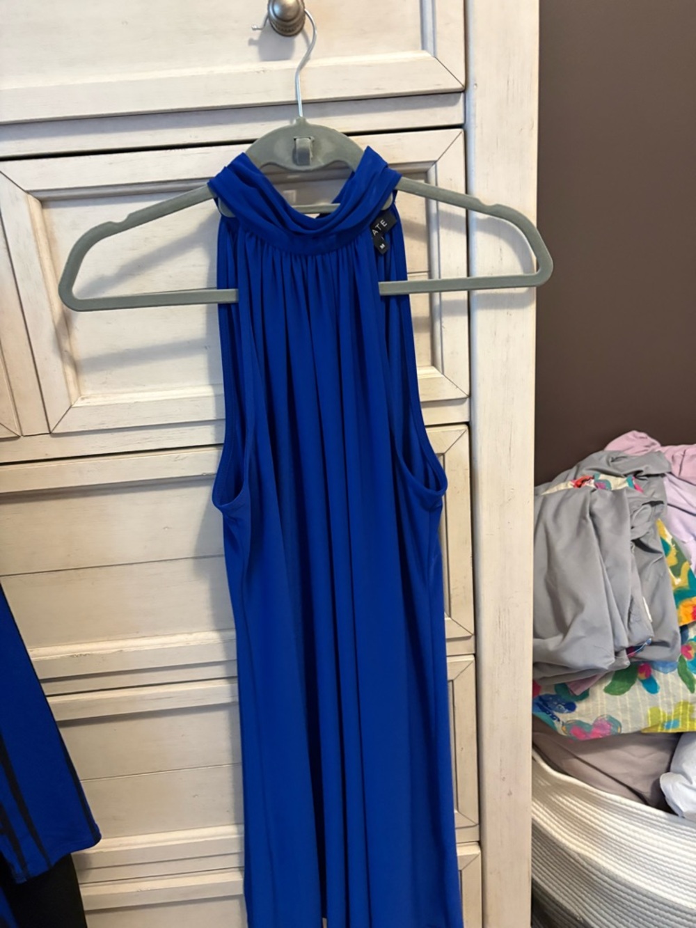 Royal Blue Halter Neck Dress